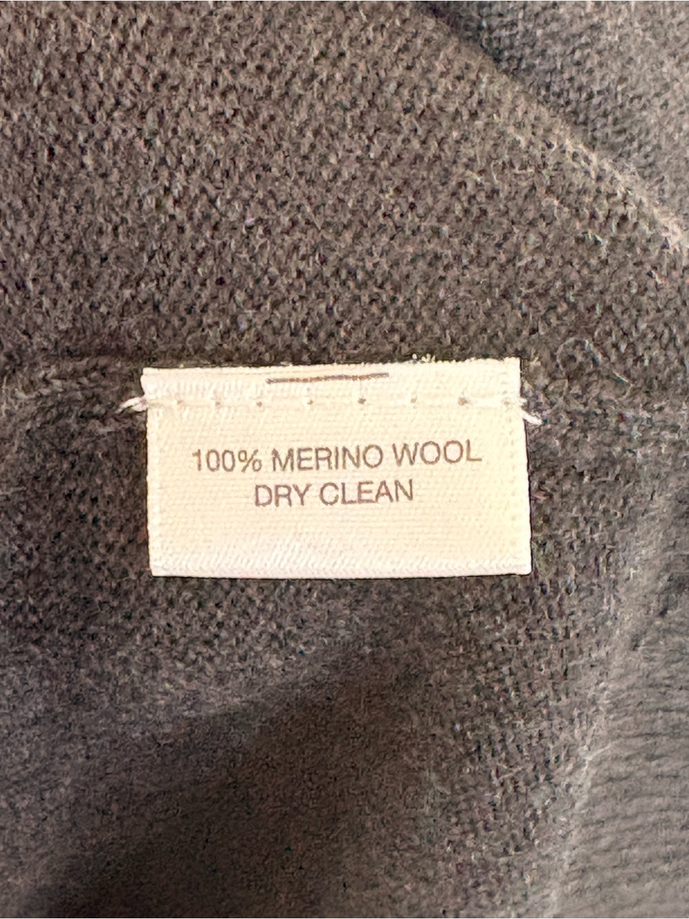 Lord & Taylor 100% Merino Wool Charcoal V-Neck Cardigan Extra Fine Knit - Picture 5 of 6